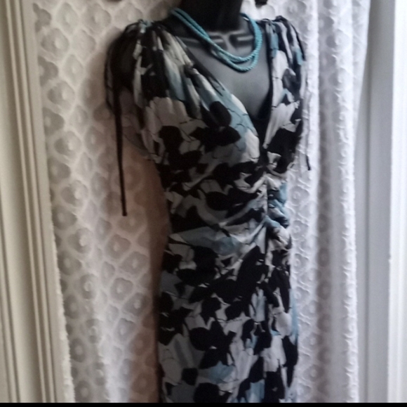 VTG DVF 2in1 100% Silk Day to Night Midi Dress LBD VINTAGE - Picture 3 of 16